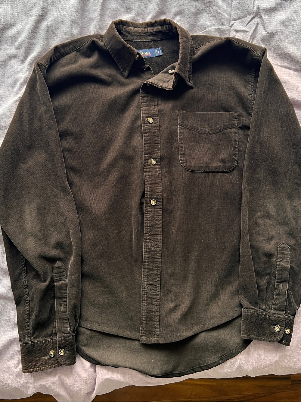 Bass Men's Long-Sleeve Corduroy Shirt - Brown